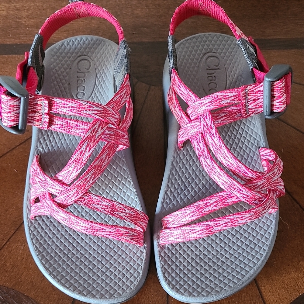 Chaco Vibrant Pink and Gray Sandals